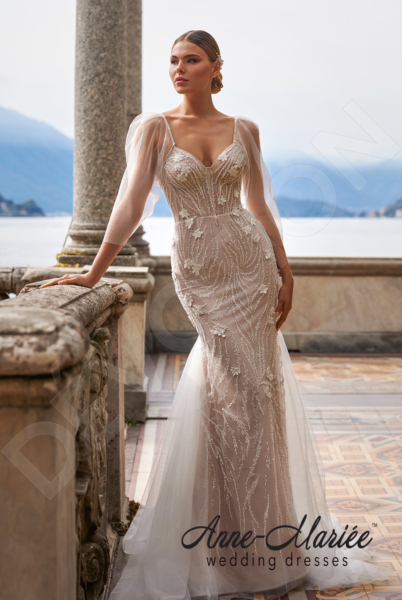 Tullia Trumpet Mermaid Sweetheart Milk Nude Wedding dress