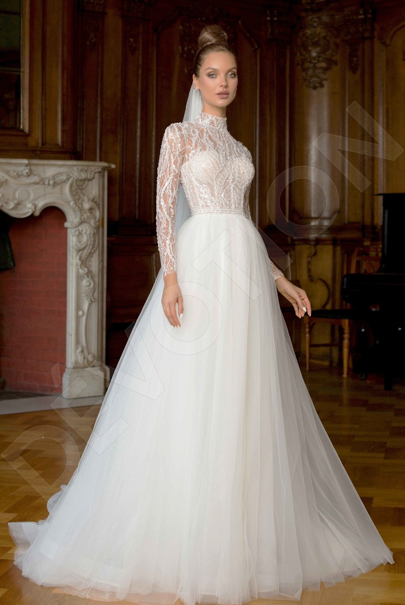 Off white long sleeve wedding dresses best sale