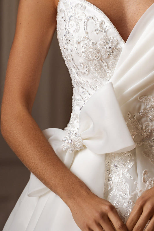 Wedding dresses with bow