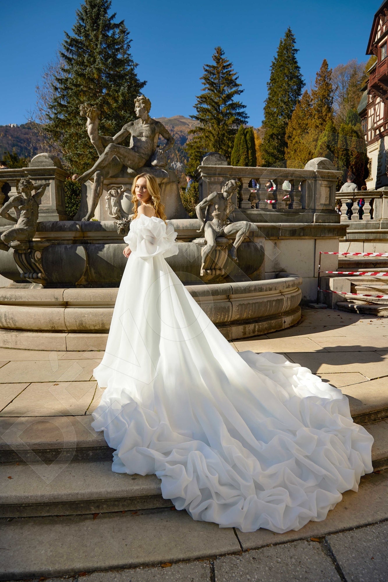 Alinia A-line Illusion Milk Wedding dress