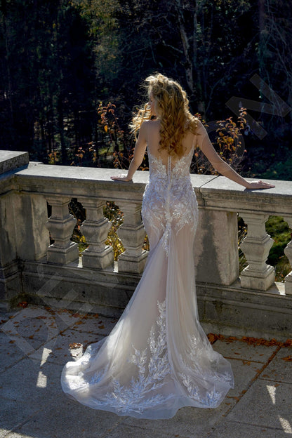 Ketrina Trumpet/Mermaid Illusion Milk/Nude Wedding dress