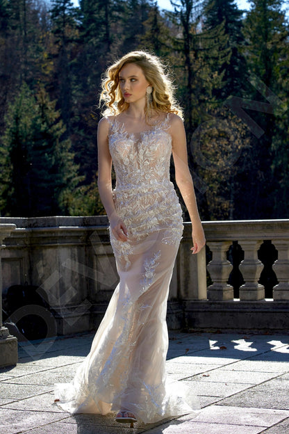 Ketrina Trumpet/Mermaid Illusion Milk/Nude Wedding dress