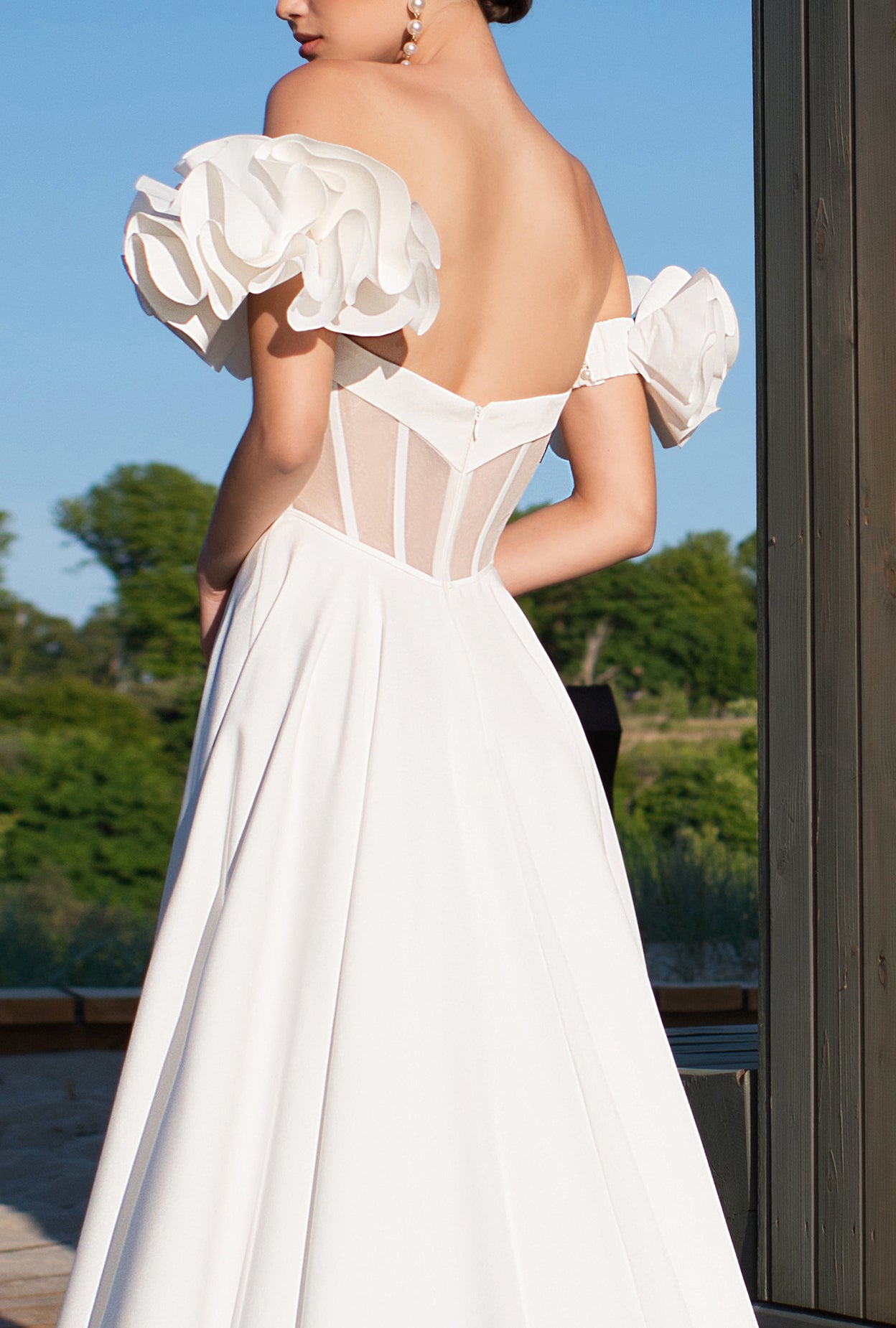 Aizevi A-line Sweetheart Off-White Wedding dress