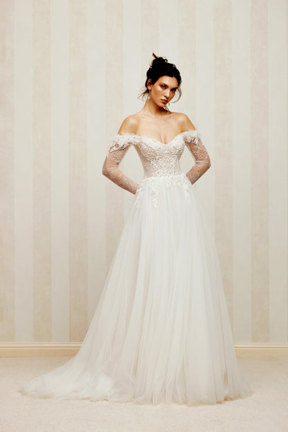 Noema A-line Sweetheart Milk Wedding dress