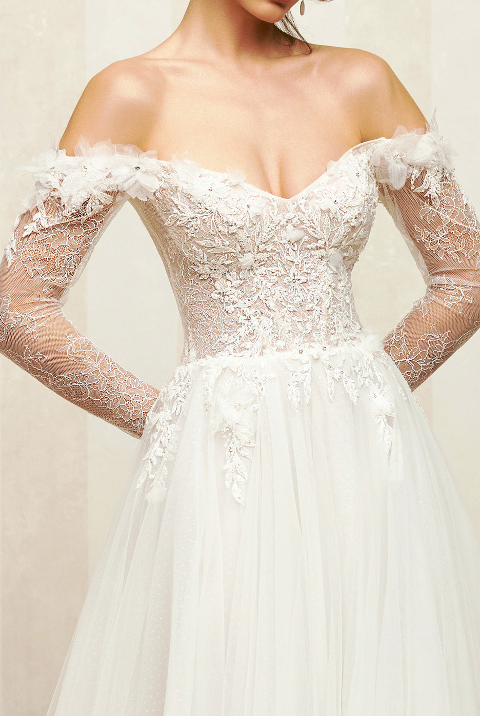 Noema A-line Sweetheart Milk Wedding dress