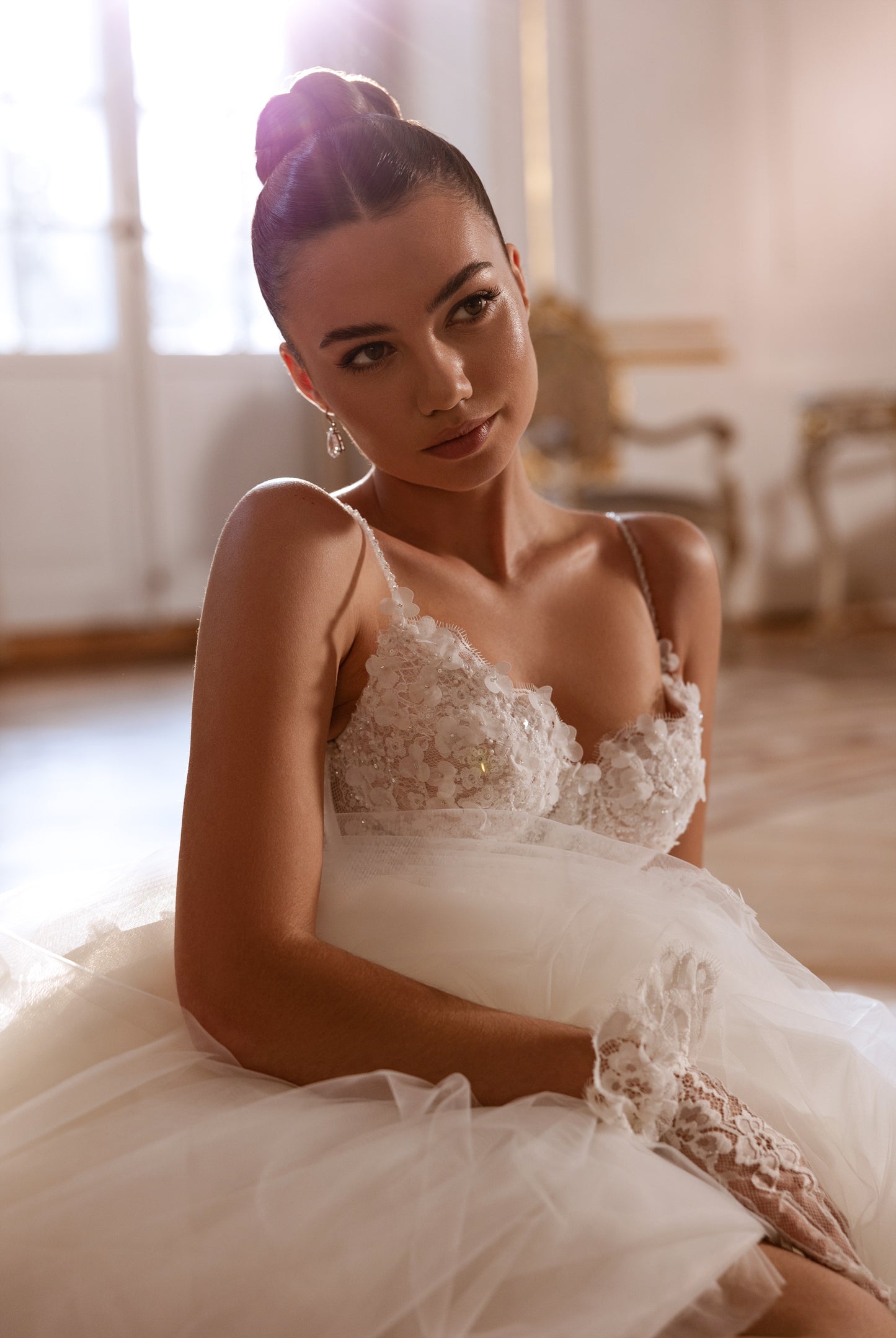 Ambre A-line Sweetheart Milk Wedding dress