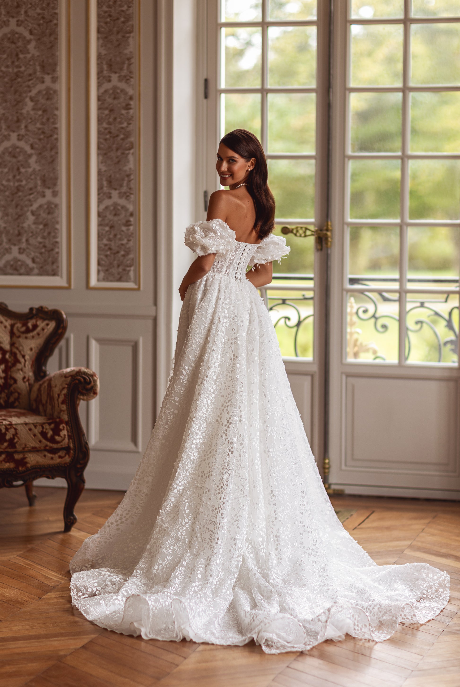 Jade-Alexis A-line Sweetheart Milk Wedding dress