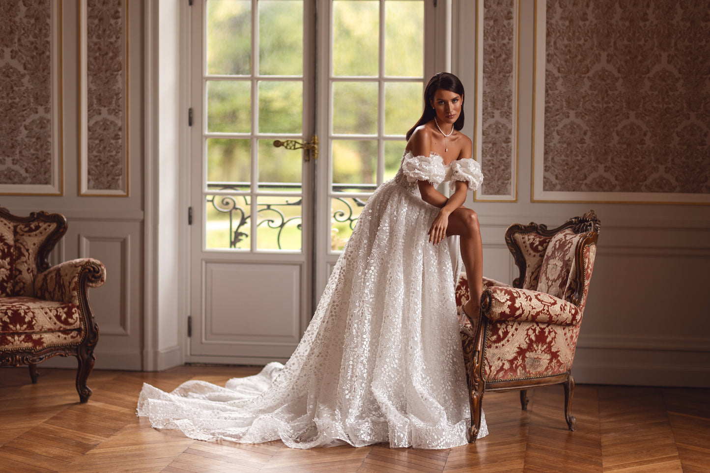 Jade-Alexis A-line Sweetheart Milk Wedding dress