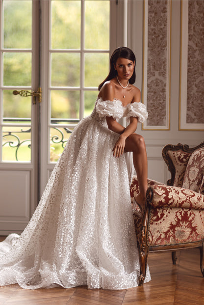 Jade-Alexis A-line Sweetheart Milk Wedding dress