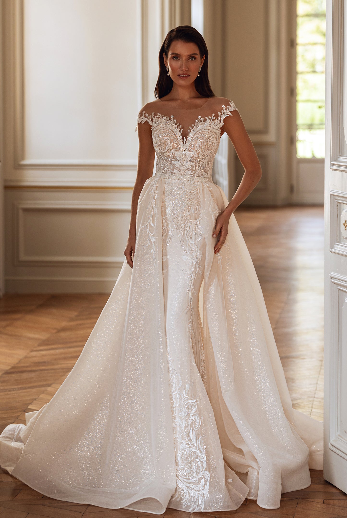 Jade-Louise Two in One Illusion Milk Wedding dress