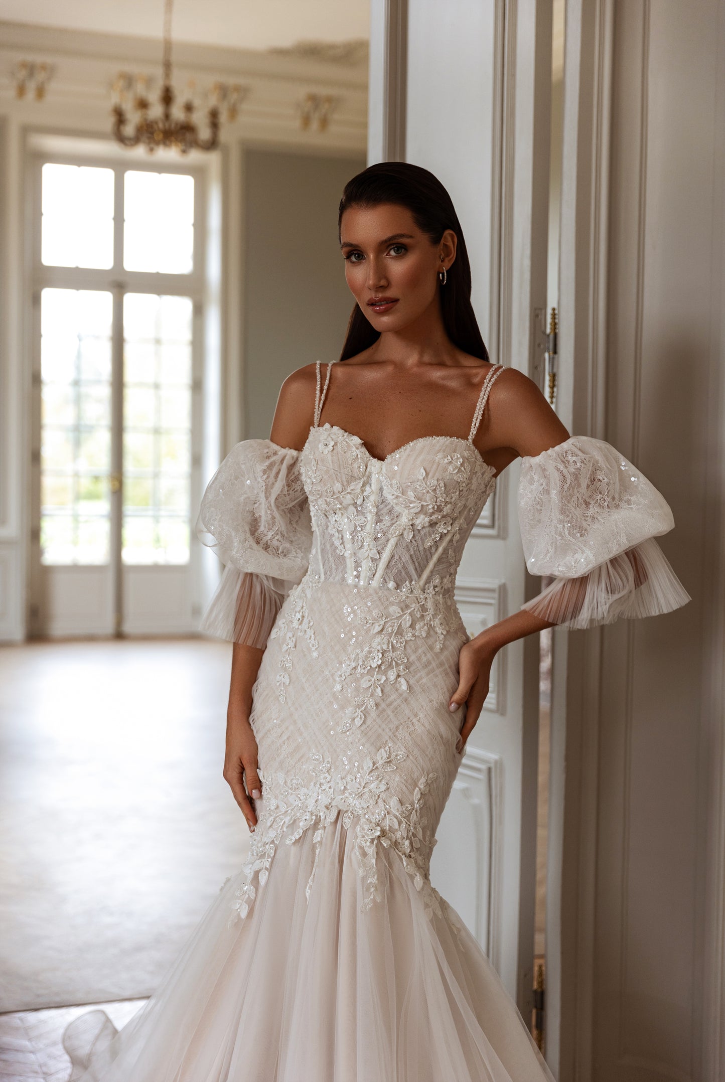 Jade-Julia Two in one Sweetheart Milk Wedding dress