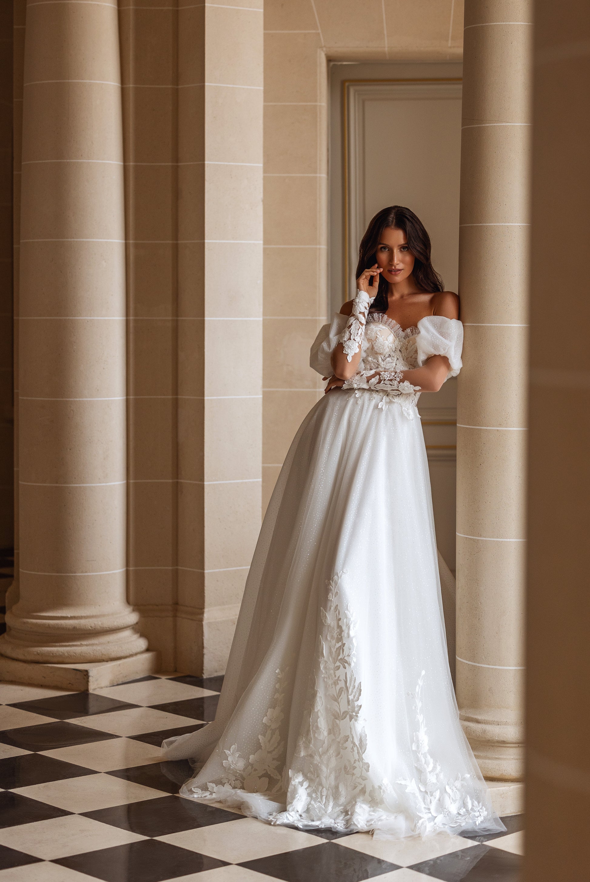 Anne-Sophie Two in one Sweetheart Milk Wedding dress