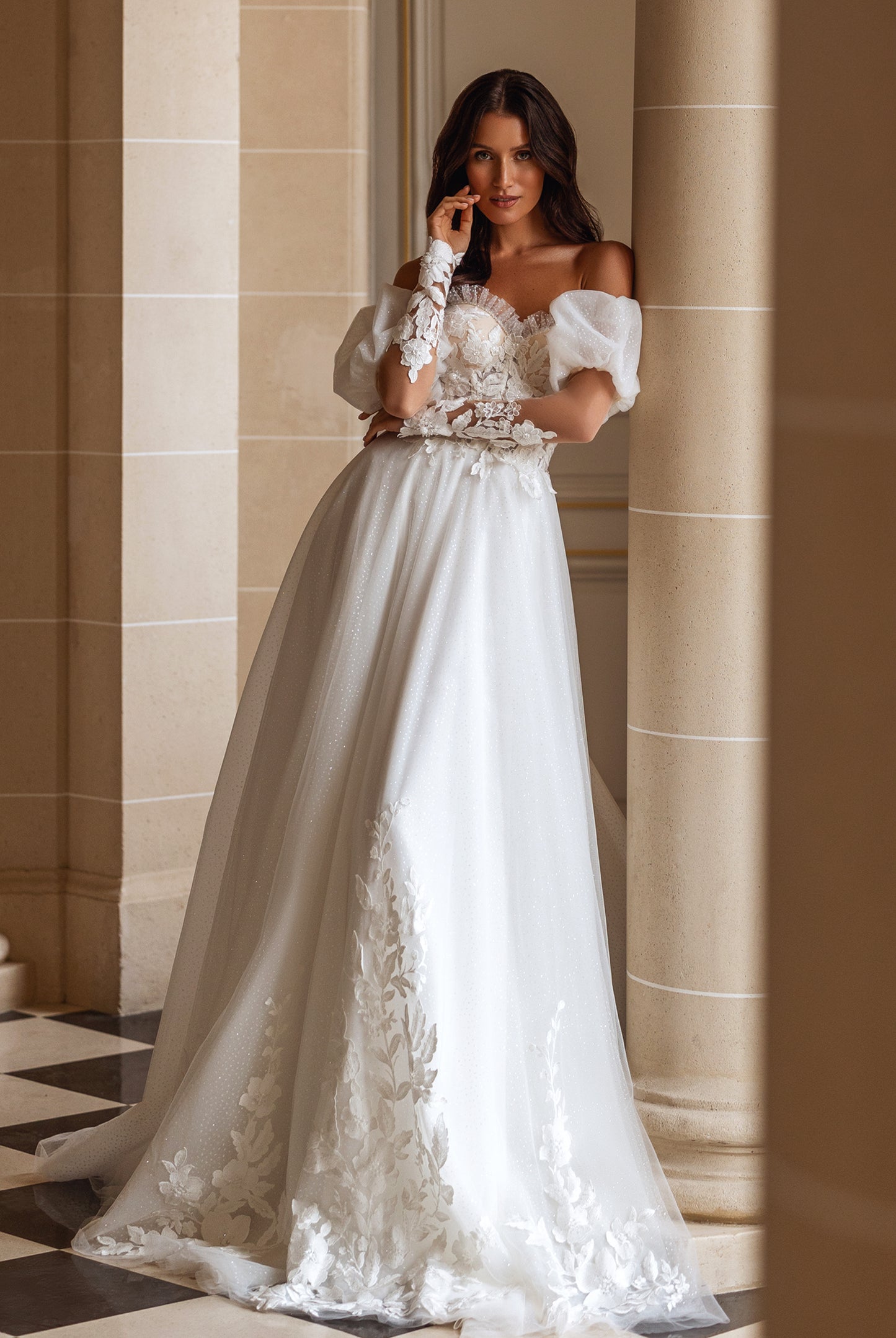 Anne-Sophie Two in one Sweetheart Milk Wedding dress