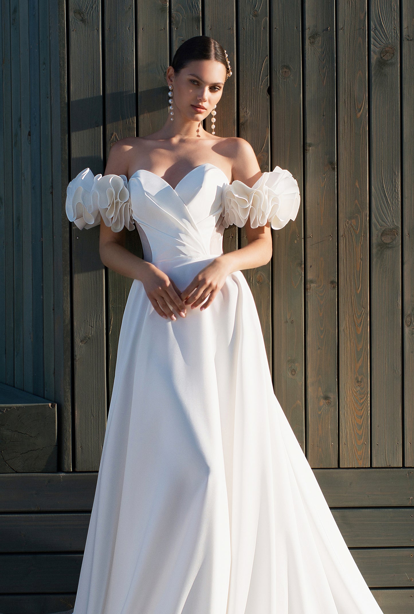 Aizevi A-line Sweetheart Off-White Wedding dress