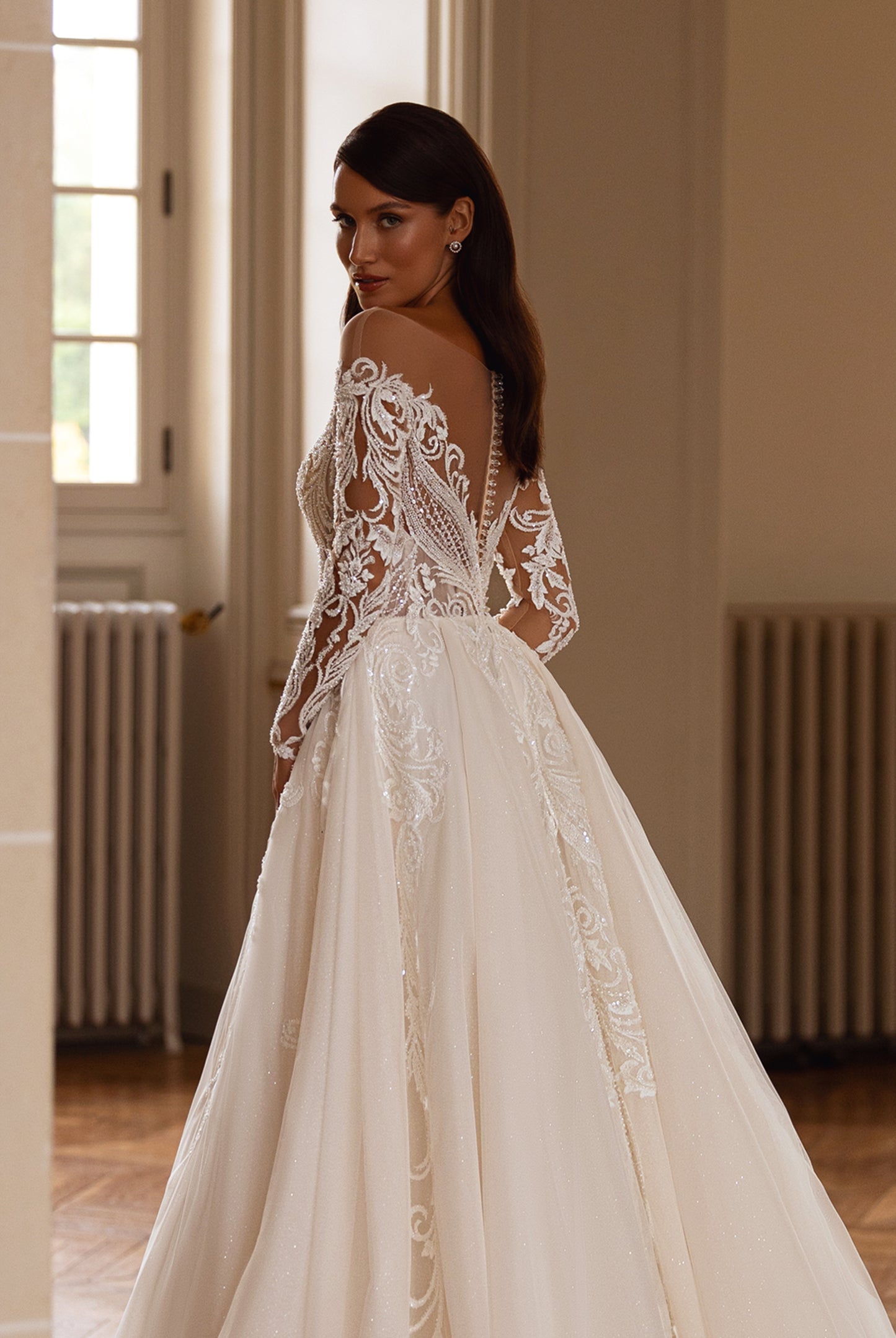 Lisa-Marie A-line Illusion Milk Wedding dress