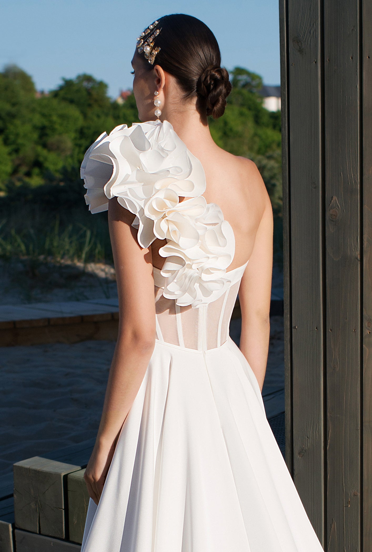 Aizevi A-line Sweetheart Off-White Wedding dress