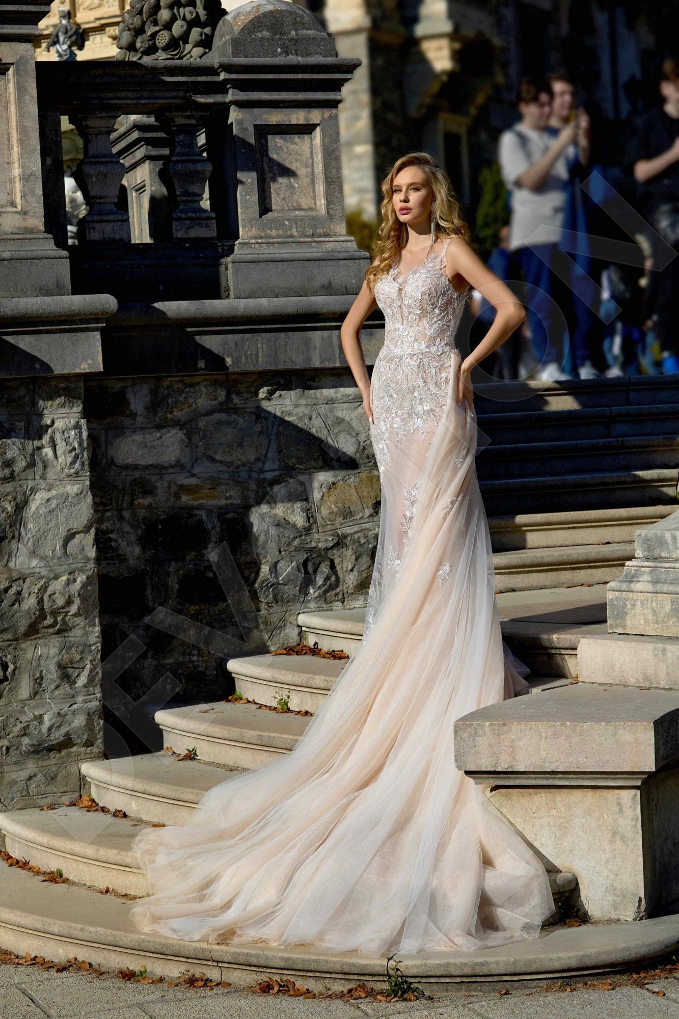 Ketrina Trumpet/Mermaid Illusion Milk/Nude Wedding dress