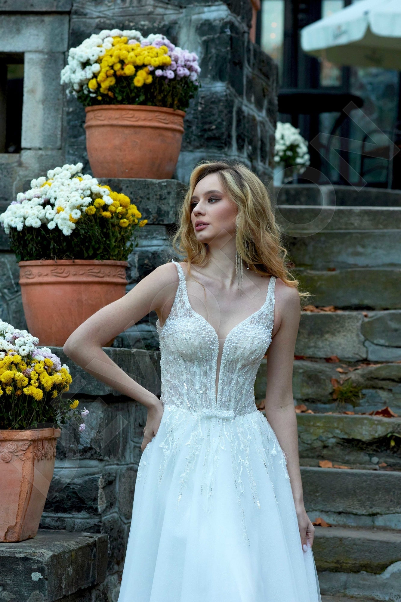 Victiria A-line Sweetheart Milk Wedding dress