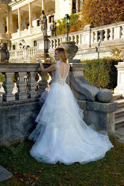 Alisa A-line Illusion Milk Wedding dress