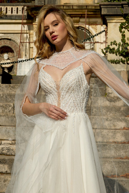 Margaretta A-line Sweetheart Milk Wedding dress