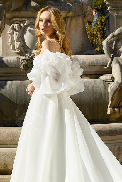 Alinia A-line Illusion Milk Wedding dress