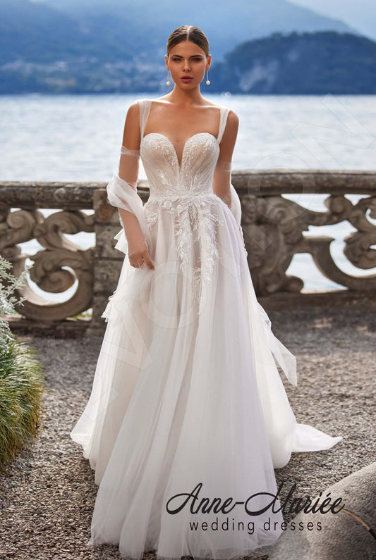 Adriana A-line Sweetheart Milk/Powder Wedding dress