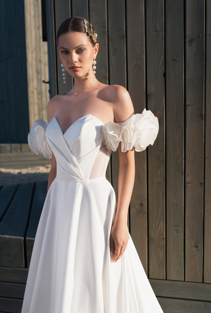 Aizevi A-line Sweetheart Off-White Wedding dress