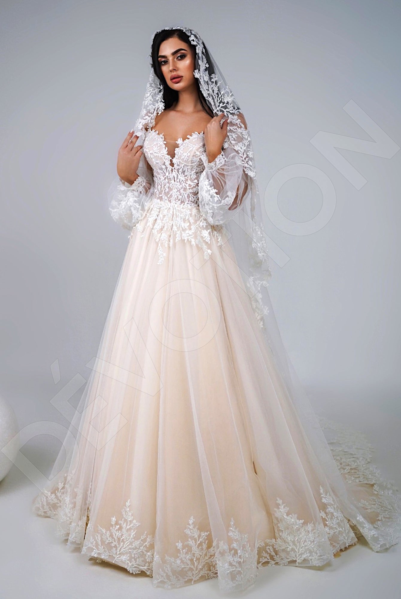 Albe A-Line Sweetheart Ivory/Blush Wedding dress