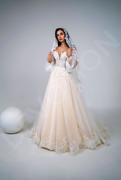 Albe A-Line Sweetheart Ivory/Blush Wedding dress