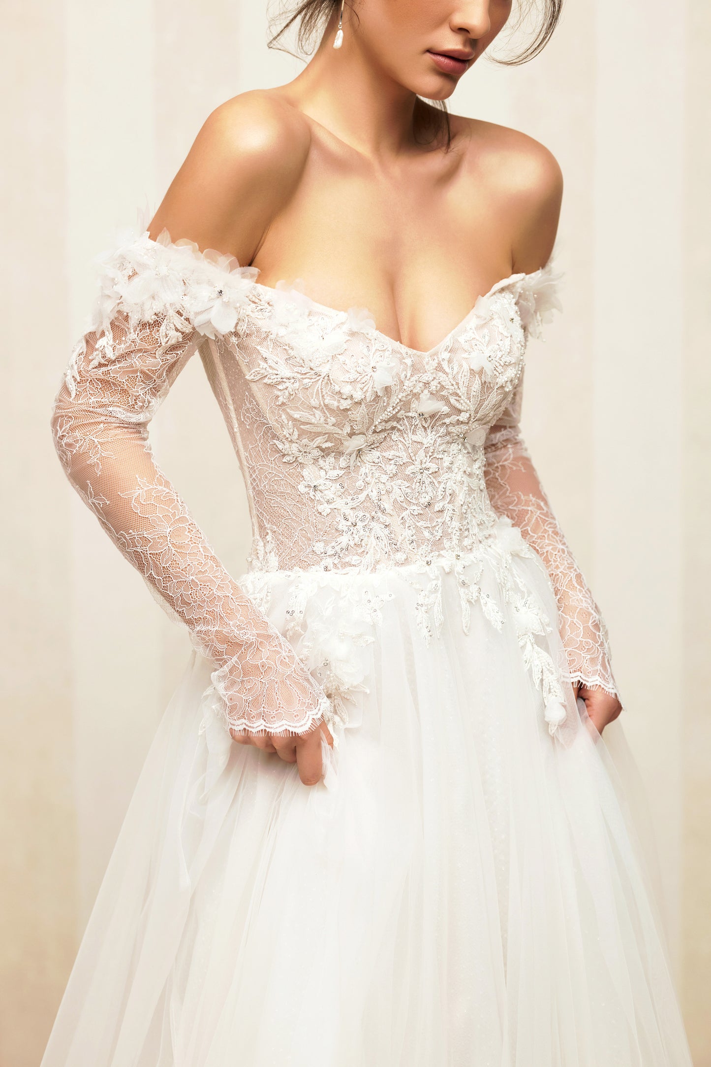 Noema A-line Sweetheart Milk Wedding dress