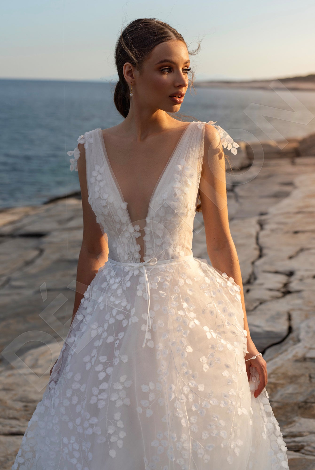 Aprille A-line Illusion Ivory Wedding dress