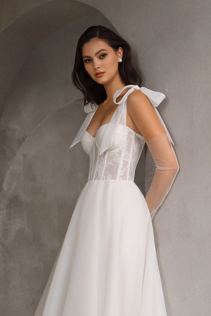 Aurike A-line Sweetheart Milk Wedding dress