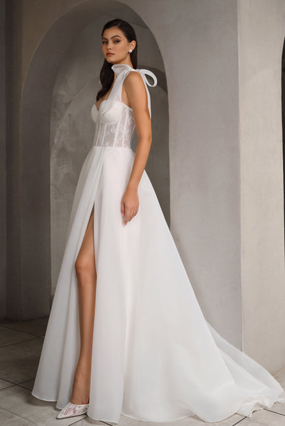 Aurike A-line Sweetheart Milk Wedding dress