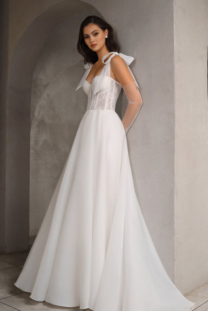 Aurike A-line Sweetheart Milk Wedding dress