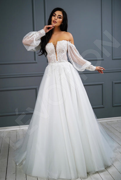 Bazilia A-Line Sweetheart Ivory Wedding dress