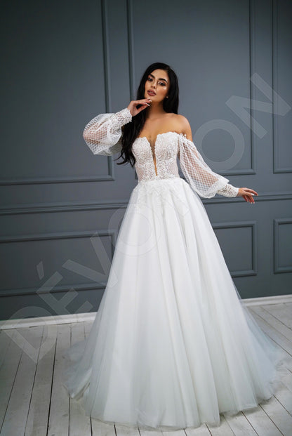 Bazilia A-Line Sweetheart Ivory Wedding dress