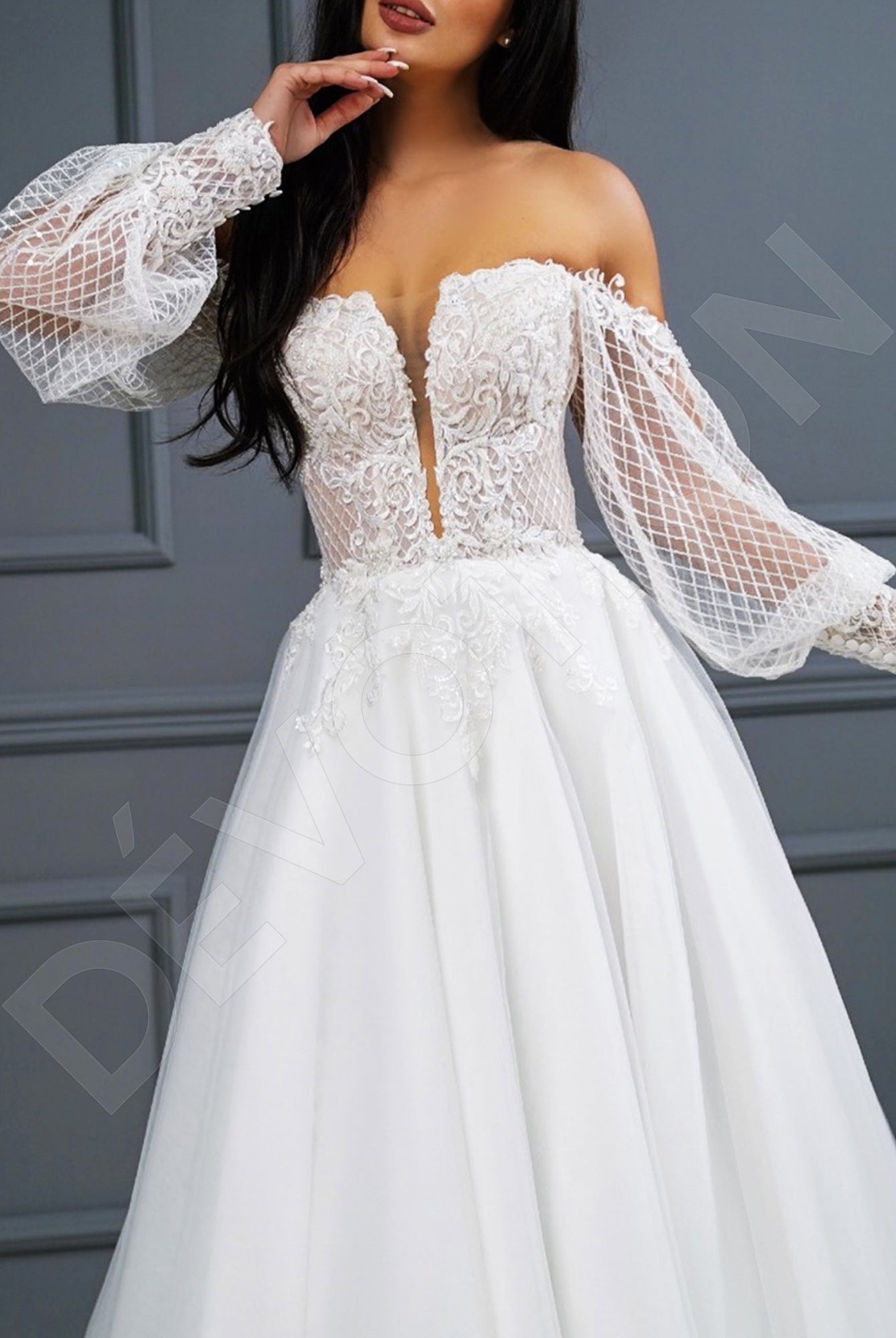 Bazilia A-Line Sweetheart Ivory Wedding dress