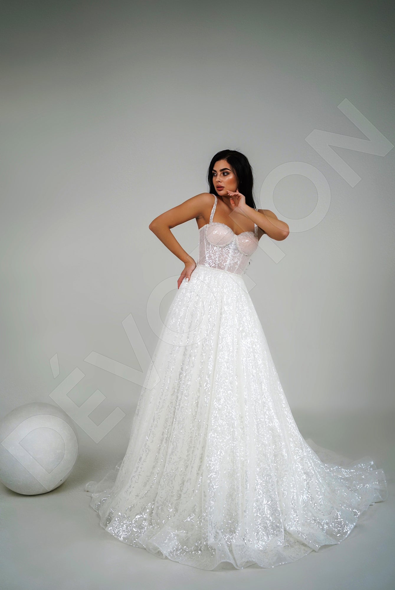 Belen A-Line Sweetheart Ivory Wedding dress