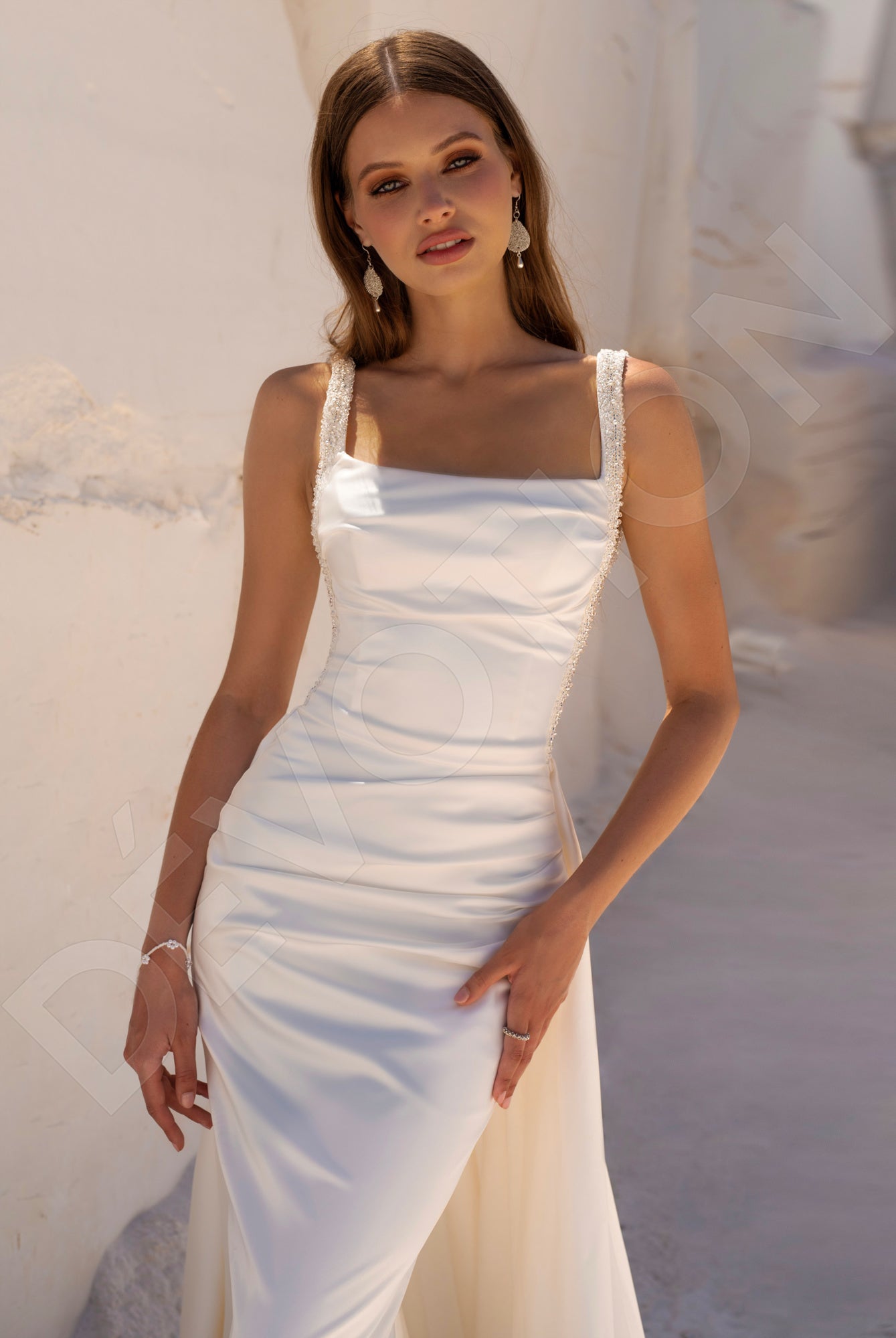 Chloes Trumpet/Mermaid Straight across Ivory Wedding dress