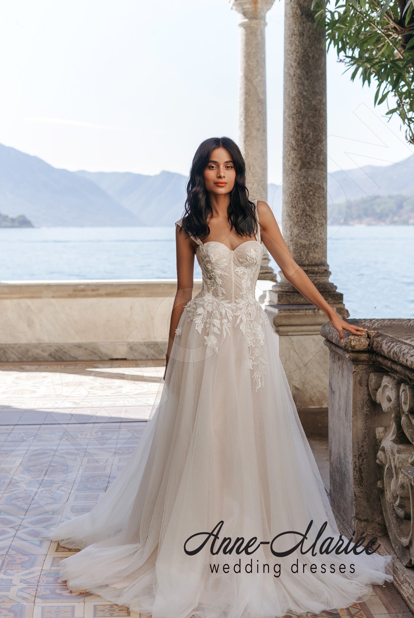 Dalile A-line Sweetheart Milk/Powder Wedding dress