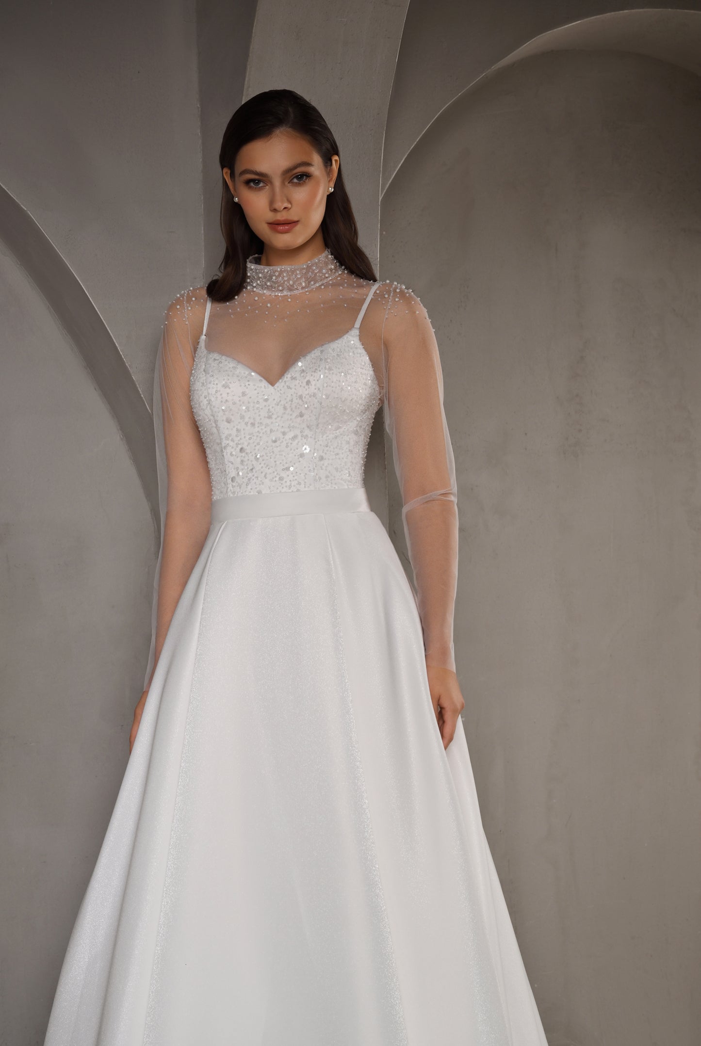 Darine A-line Sweetheart Milk Wedding dress