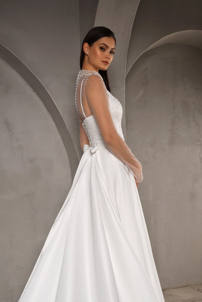 Darine A-line Sweetheart Milk Wedding dress