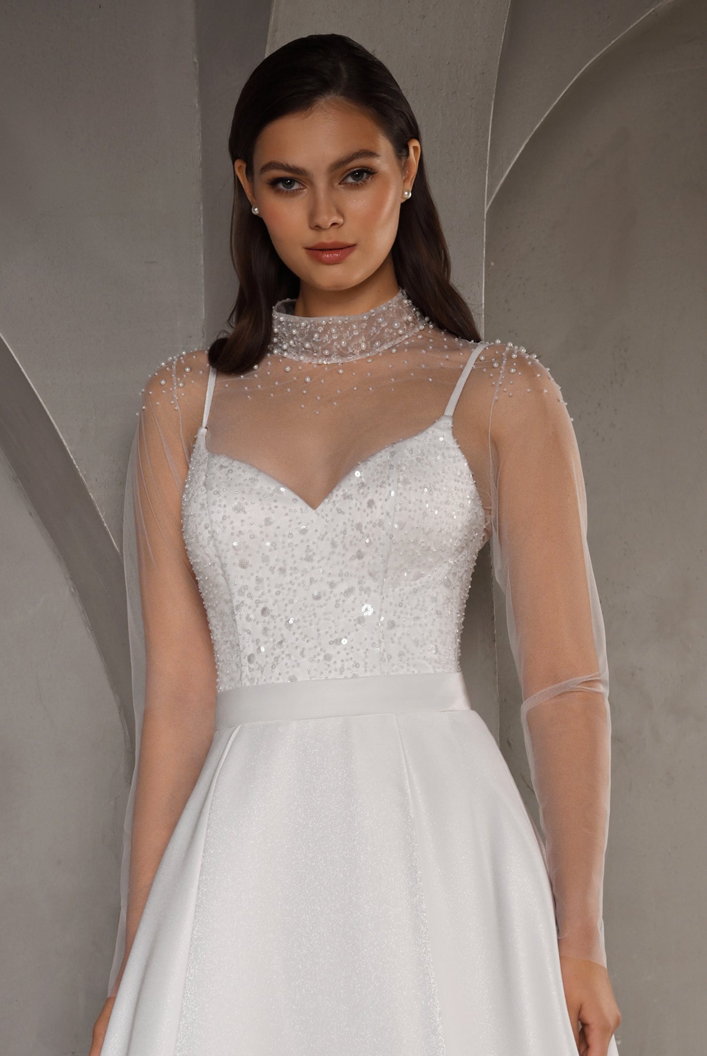 Darine A-line Sweetheart Milk Wedding dress