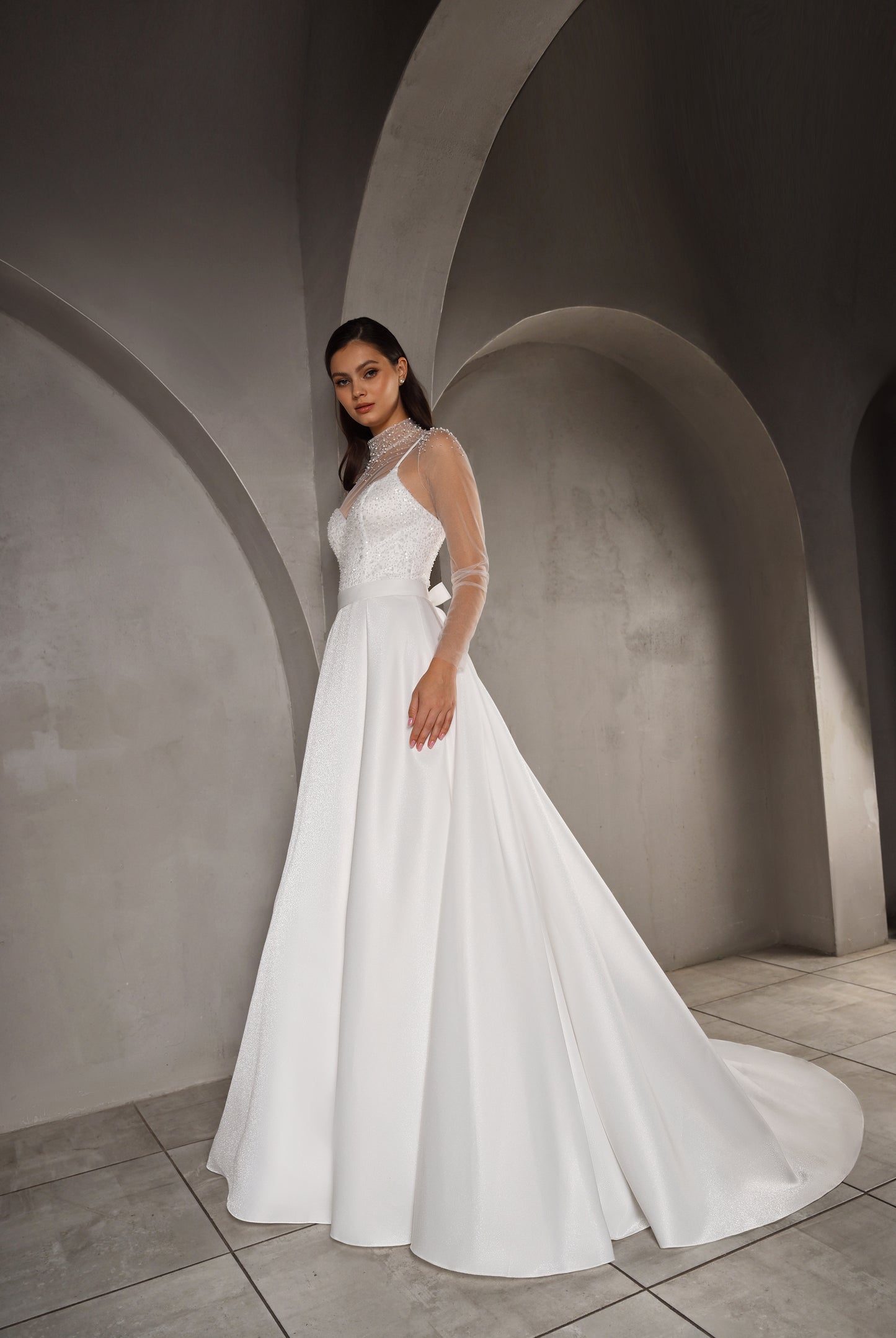 Darine A-line Sweetheart Milk Wedding dress