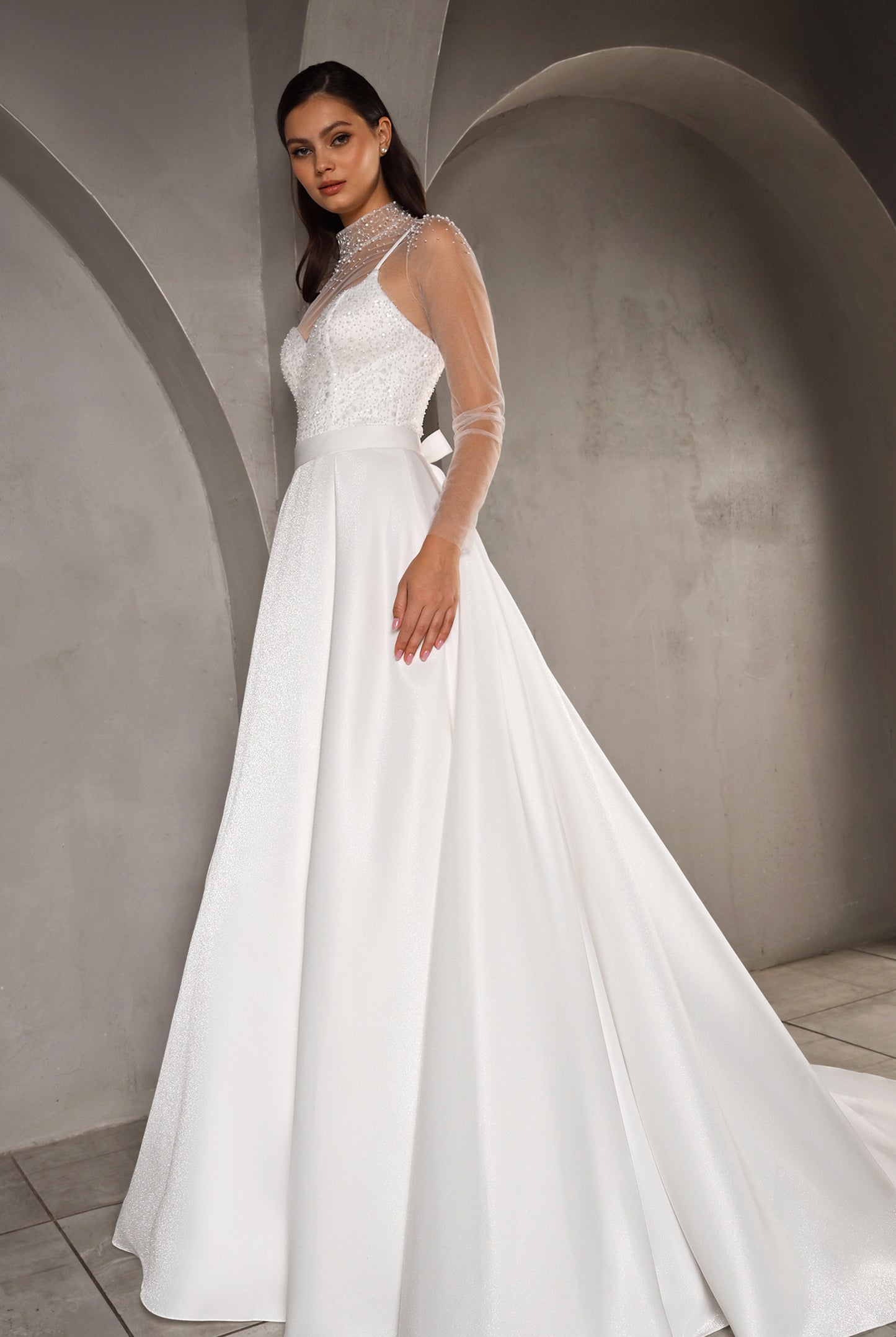 Darine A-line Sweetheart Milk Wedding dress