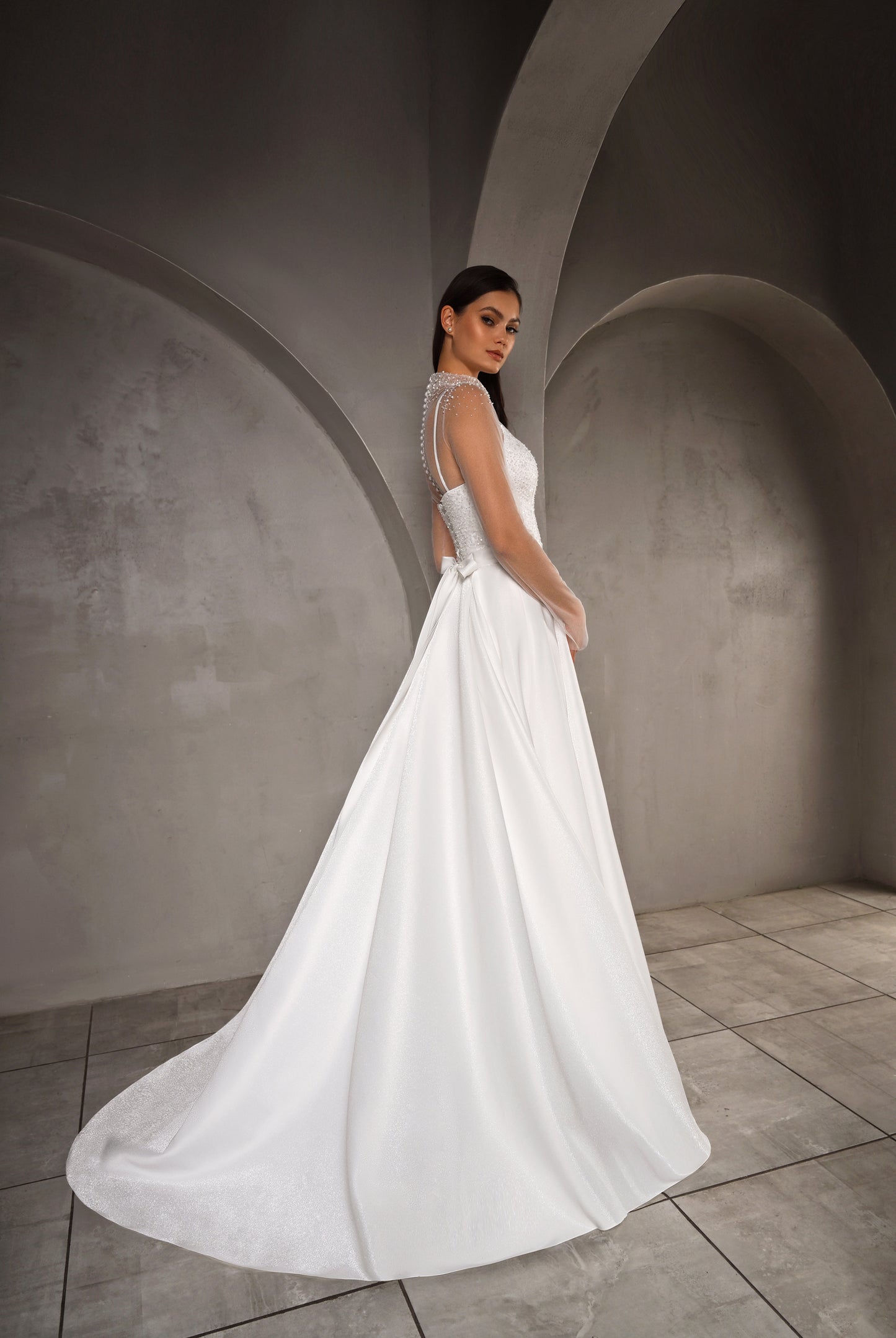 Darine A-line Sweetheart Milk Wedding dress