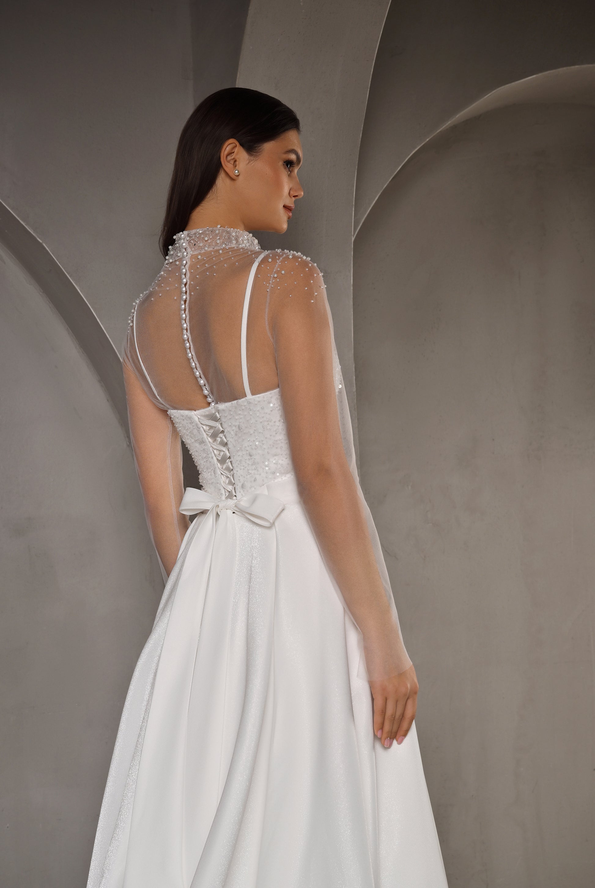 Darine A-line Sweetheart Milk Wedding dress