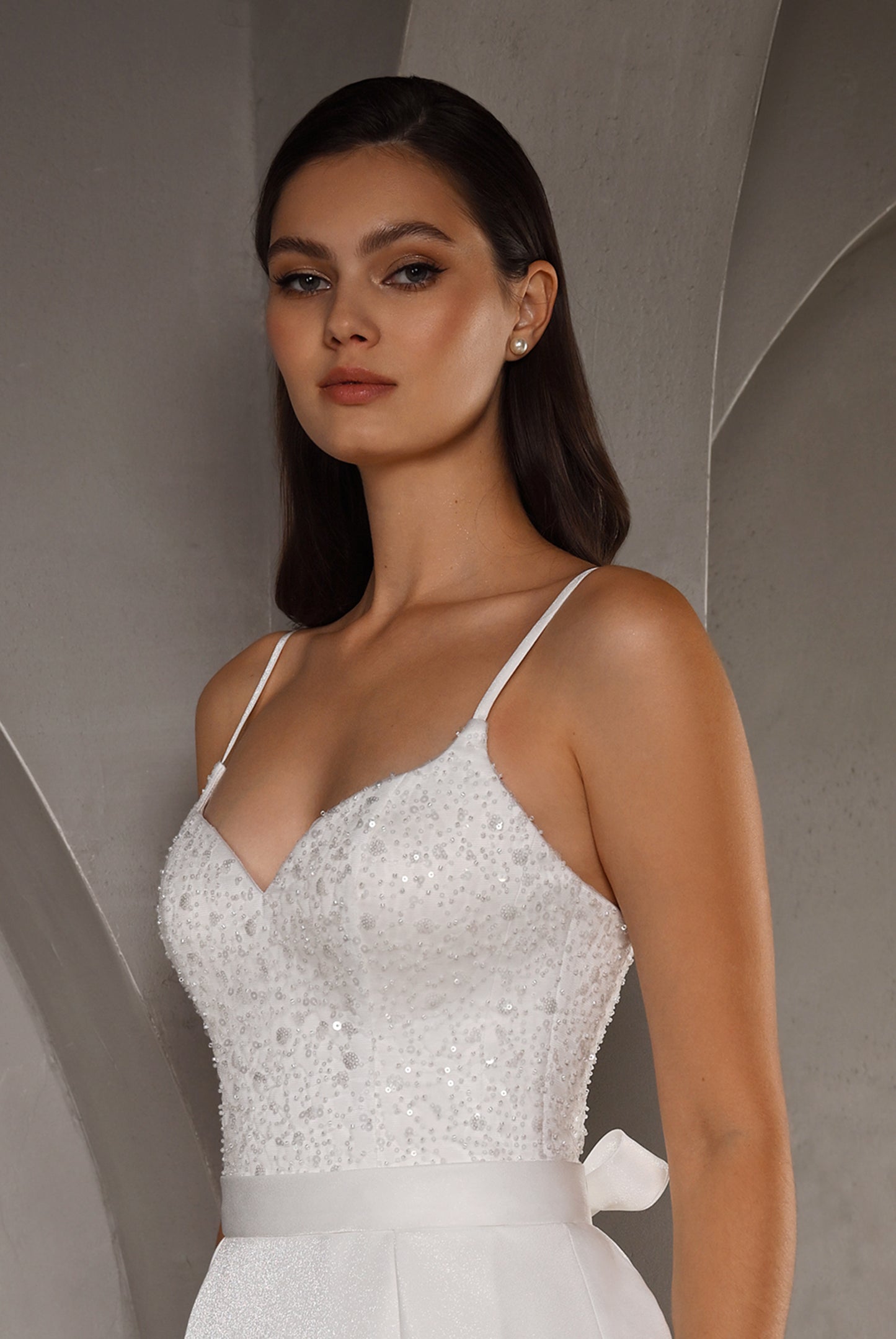 Darine A-line Sweetheart Milk Wedding dress