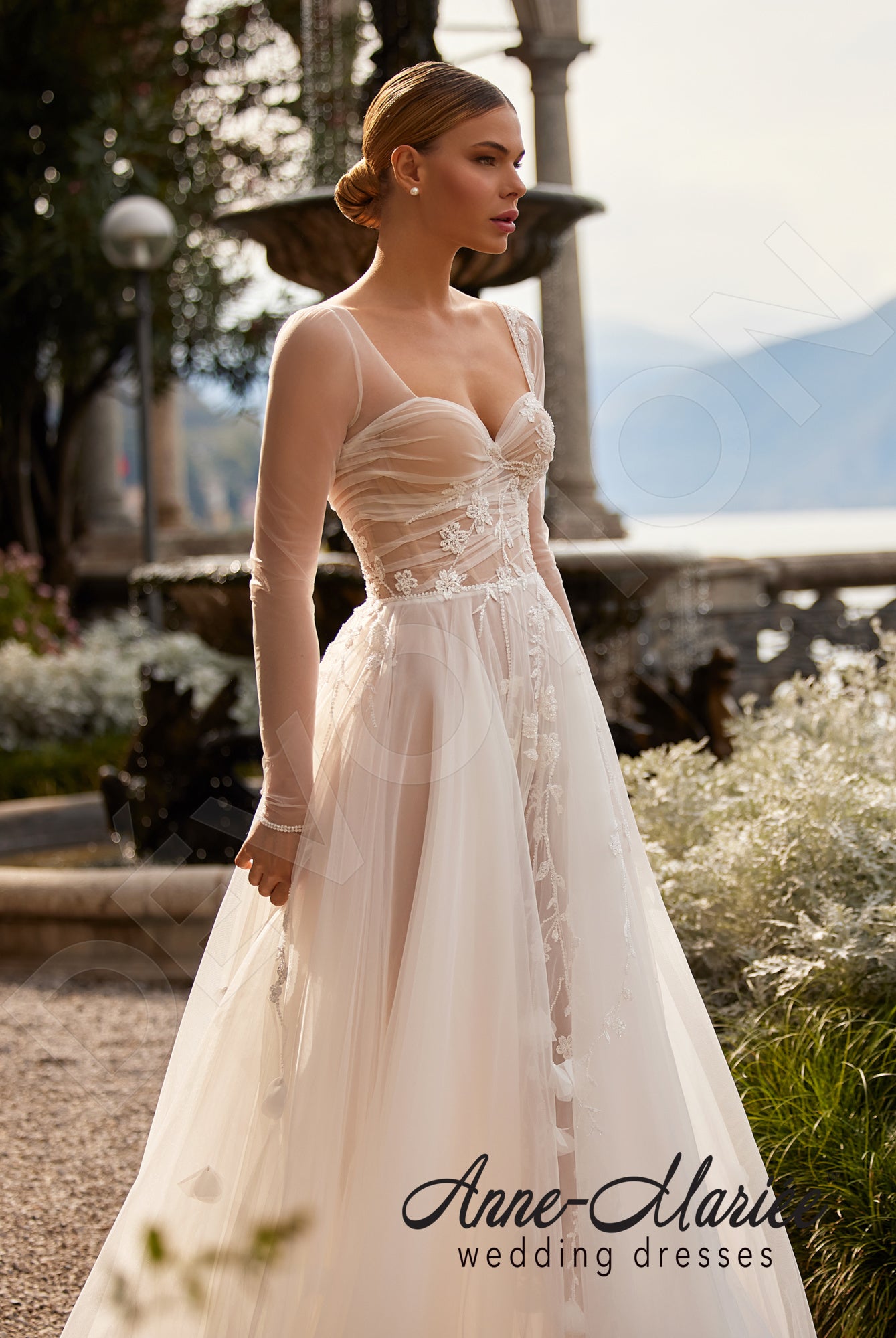 Elda A-line Sweetheart Milk/Powder Wedding dress 9