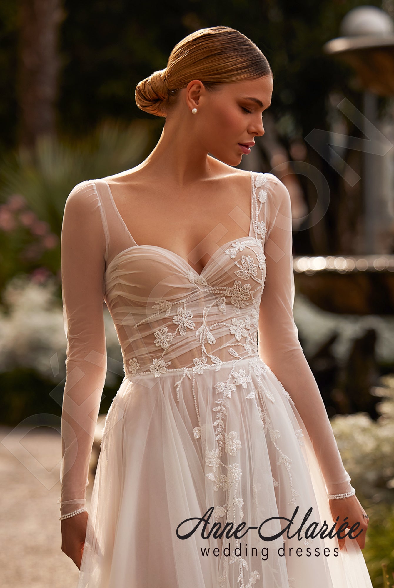 Elda A-line Sweetheart Milk/Powder Wedding dress